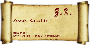 Zozuk Katalin névjegykártya